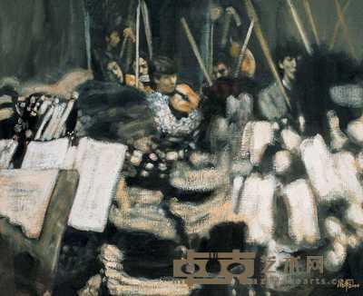 祁海平 2000年作 交响乐 50×60cm
